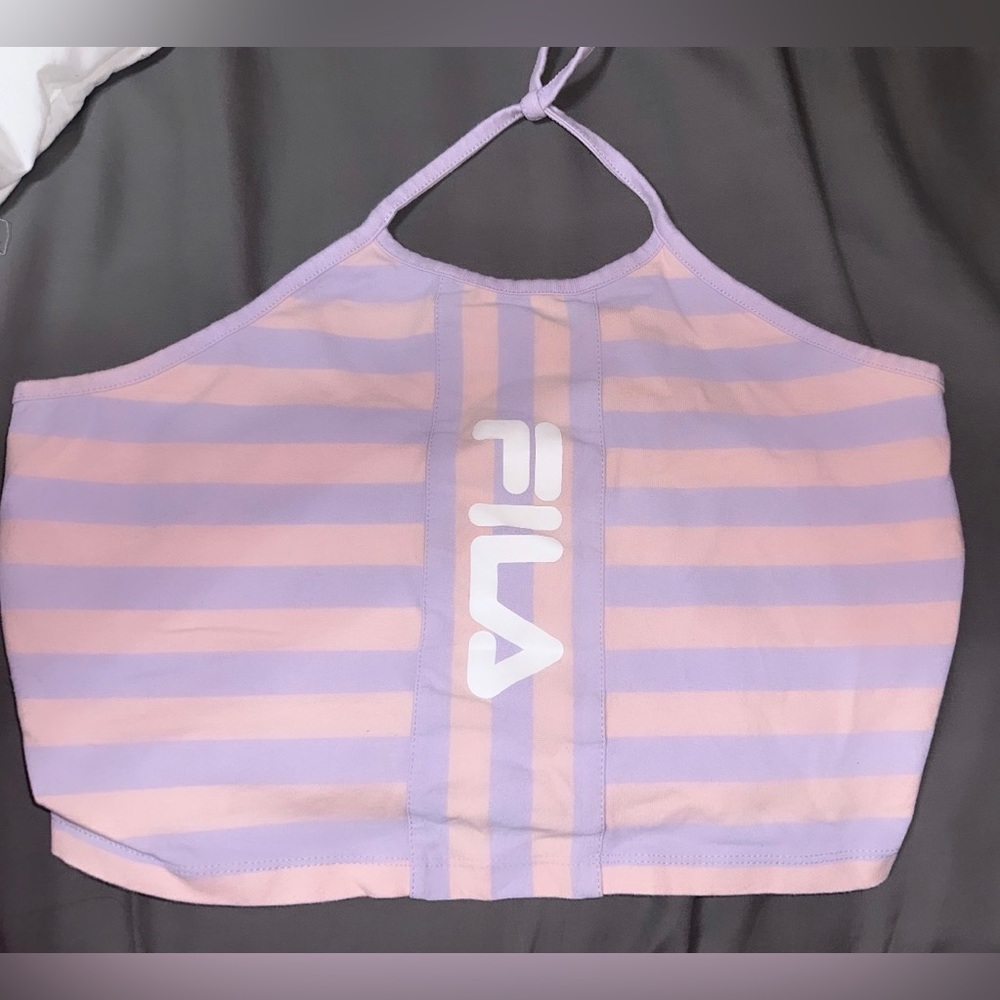 Fila Brinley Halter Tank Pastel Lilac/Pink stripes